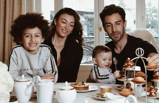 Rachel Legrain-Trapani with her boyfriend Valentin Leonard and children.